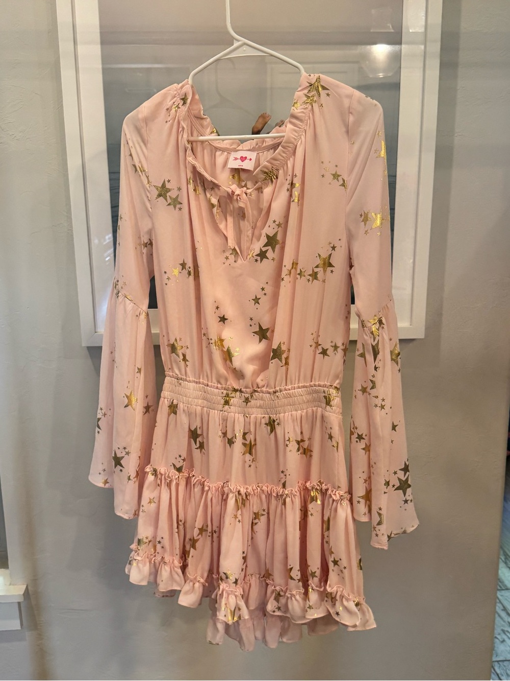 Buddy Love Star Of The Show Ruffle Dress in Rose Quartz